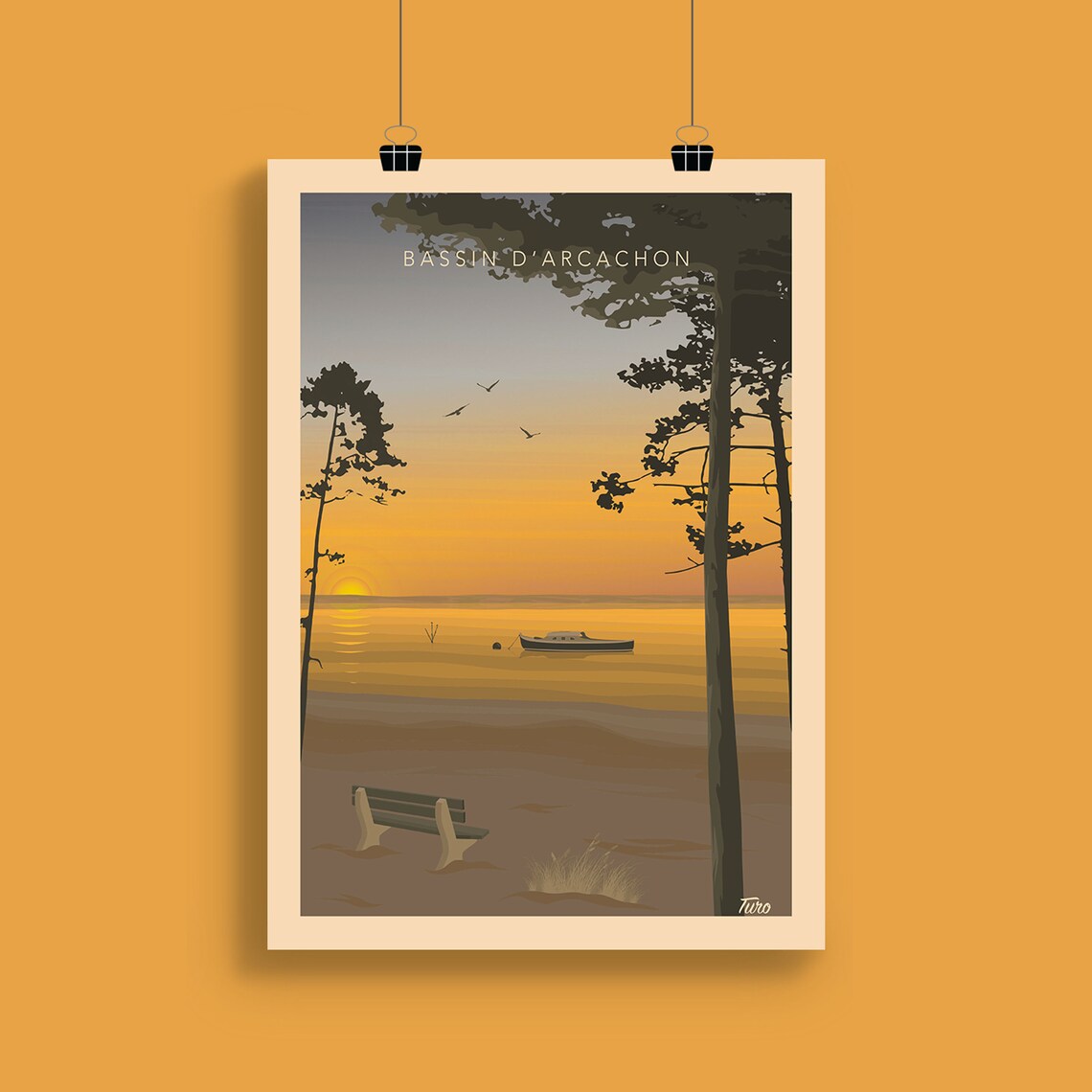 Arcachon Bay Vintage Travel Poster, South West Coast