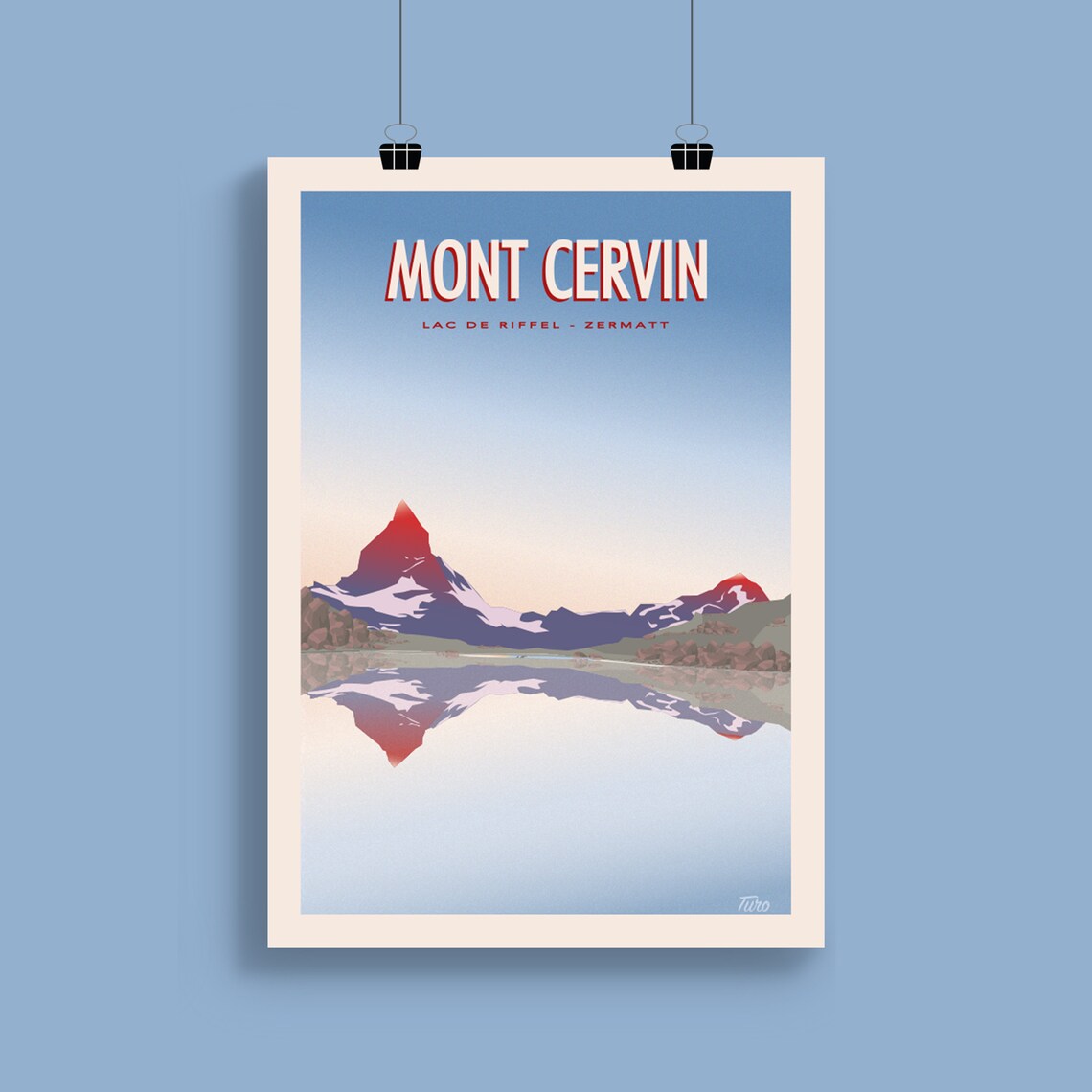 Mont Cervin Vintage Travel Poster, Zermatt - Image 2