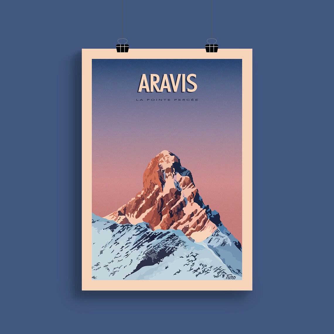 Aravis Vintage Alps Massif Travel Poster - Image 2