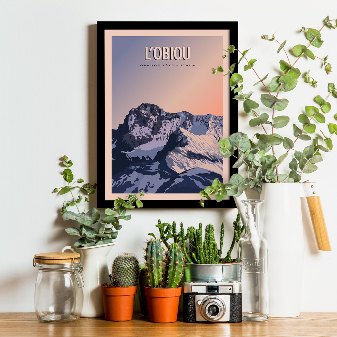 Lobiou Vintage Travel Poster, Dvoluy Massif - Image 3