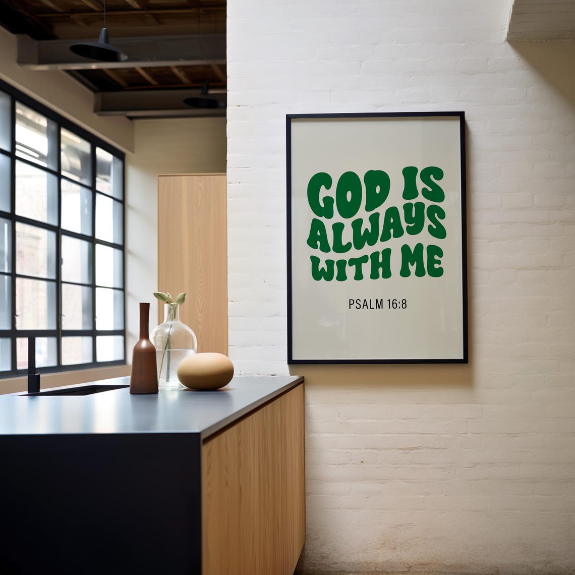 Retro Christian Wall Print Psalm Scripture Art Religious Print Bible Verse Wall Decor Art Christian Gift - Image 4