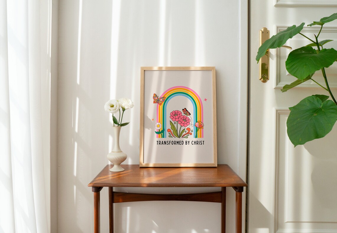 Retro Christian Scripture Wall Art Poster, Gift for Christians - Image 3