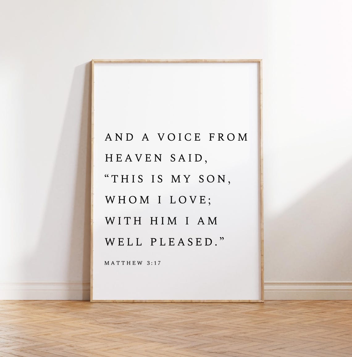 Matthew 317 Print Christian Poster Bible Verse Wall Art Modern Christian Minimalistic Decor Scripture Art Print - Image 2