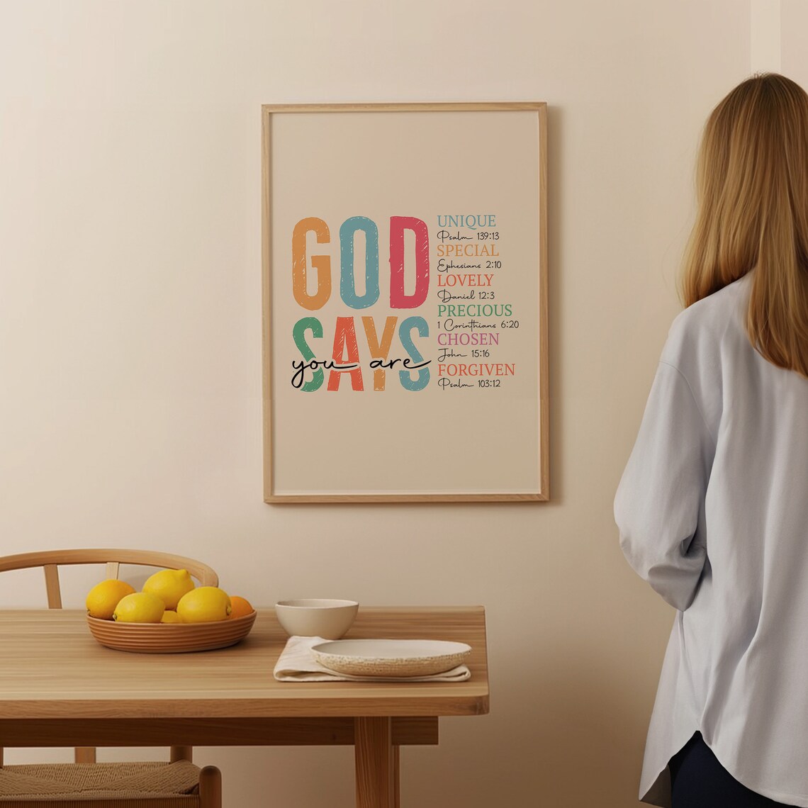 Christian Bible Scripture Wall Art Print, Religious Decor - Image 3
