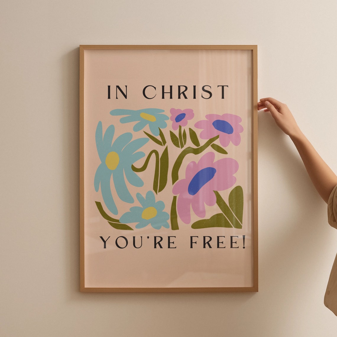 Retro Christian Wall Print Faith Print Christian Poster Bible Scripture Wall Decor Large Art Christian Gift - Image 4