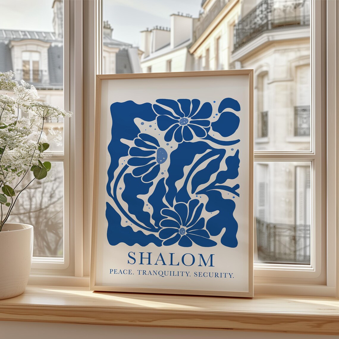 Shalom Vintage Botanical Christian Poster Print - Image 4
