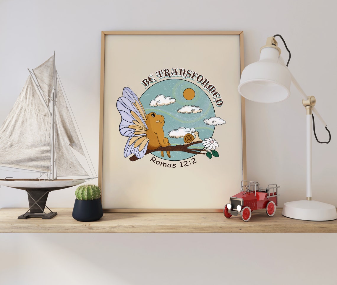 Retro Christian Wall Print Romans Scripture Art Christian Poster Bible Verse Wall Decor Art Christian Gift - Image 4