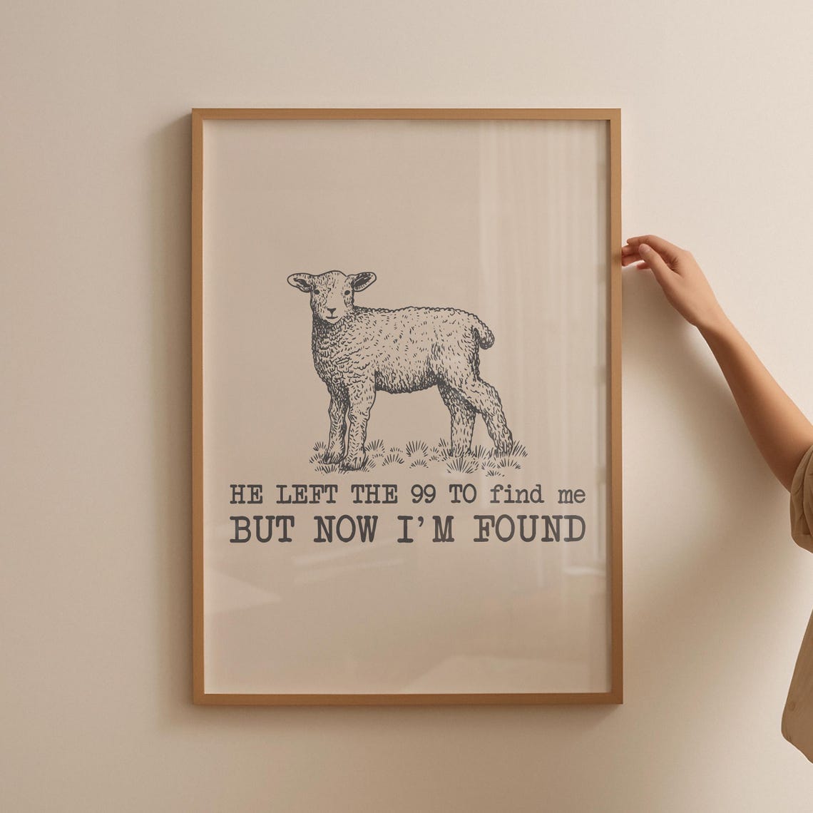 Cute Lamb Christian Wall Print Religious Print Christian Poster Bible Verse Wall Decor Art Christian Gift - Image 5