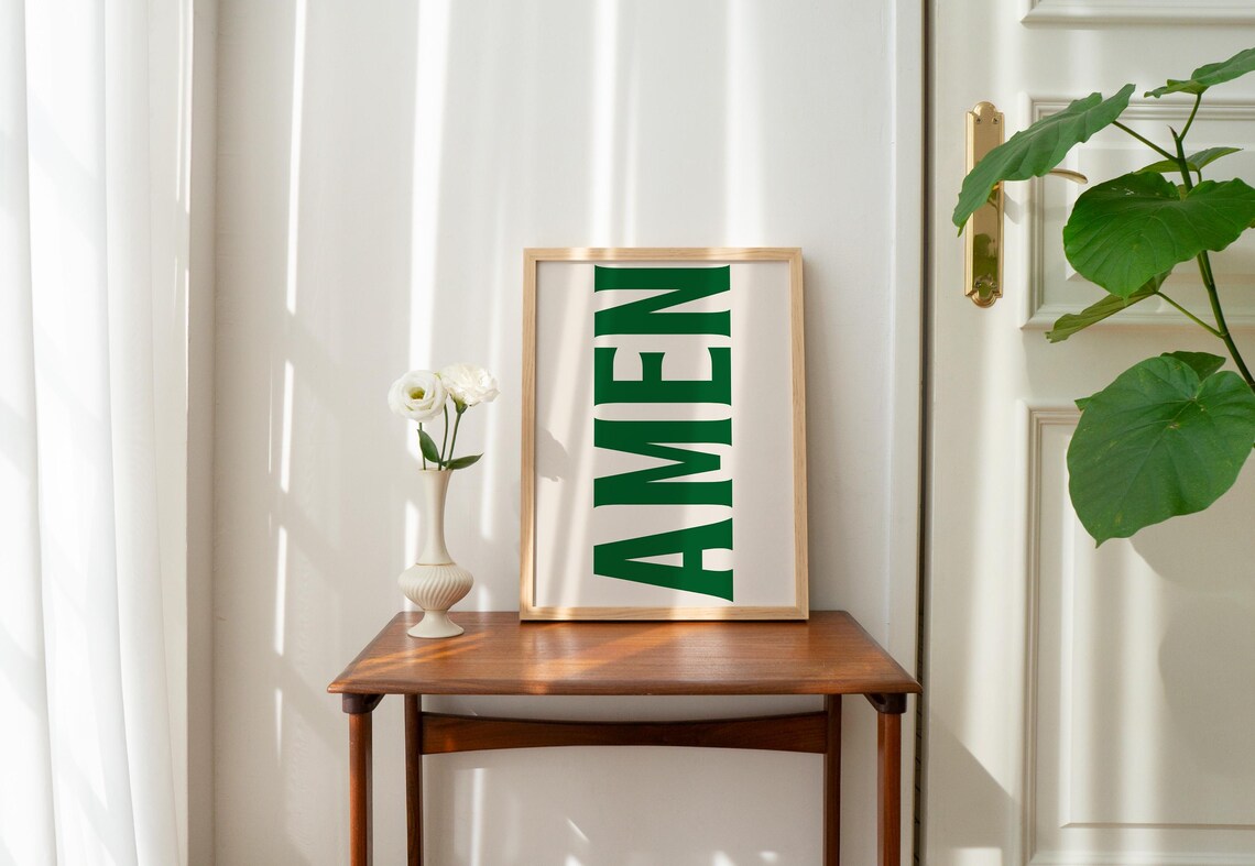 Jesus Typography Retro Christian Wall Art Print - Image 2