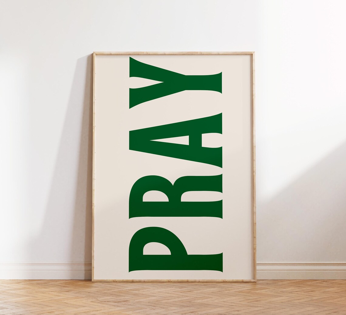 Jesus Typography Art Print, Retro Christian Decor - Image 4