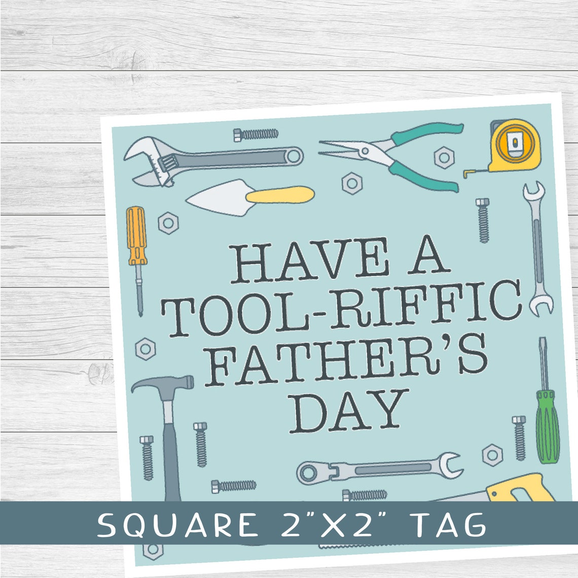 Father's Day Cookie Tag, Tool Gift Tag - Image 3