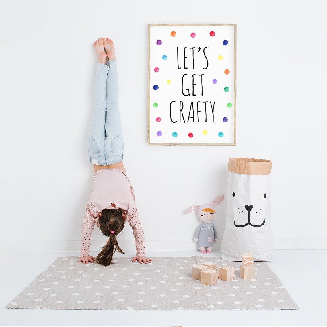 Let's Get Crafty Playroom Educational Art Print - Image 2