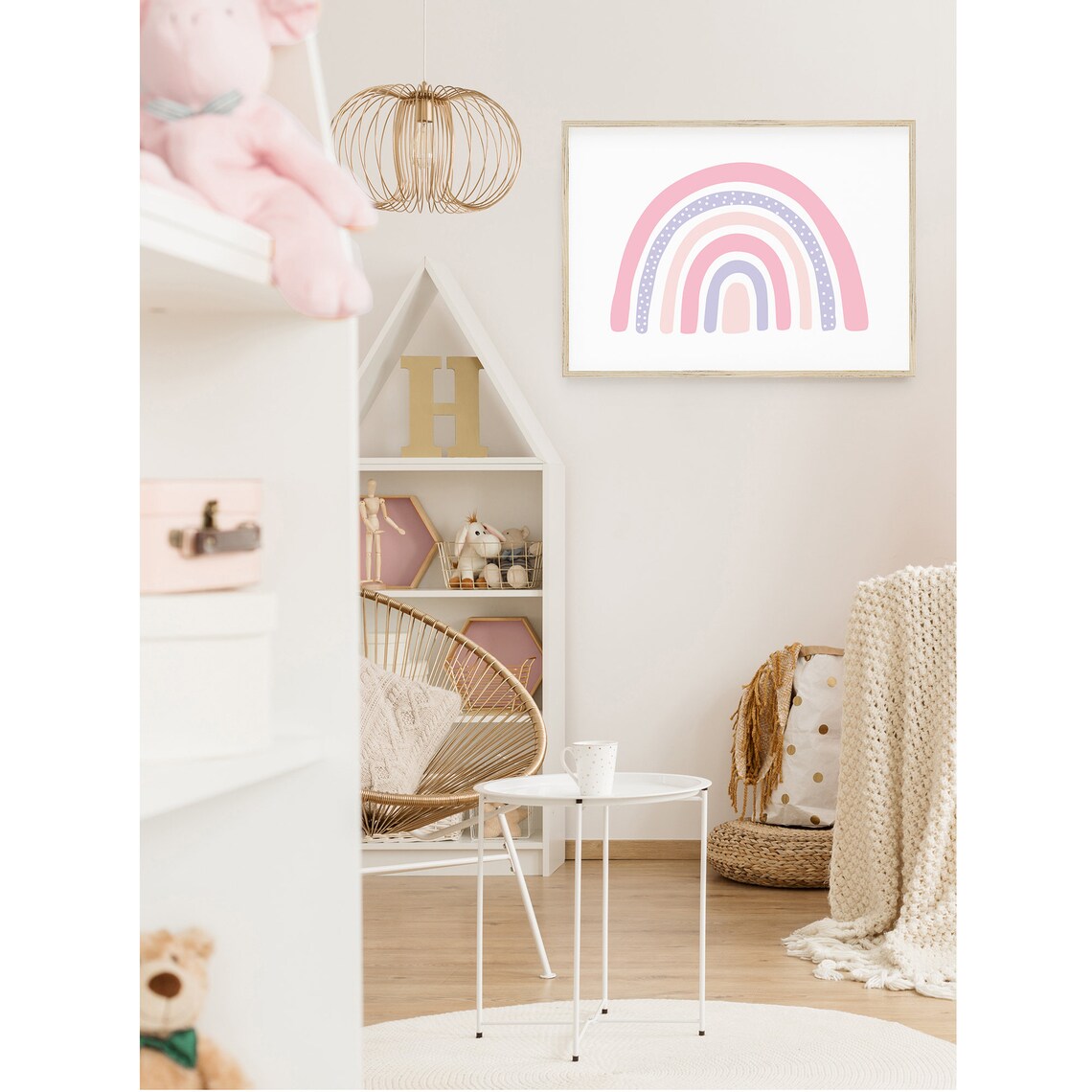 Girls Rainbow Instant Nursery Rainbow Print - Image 3