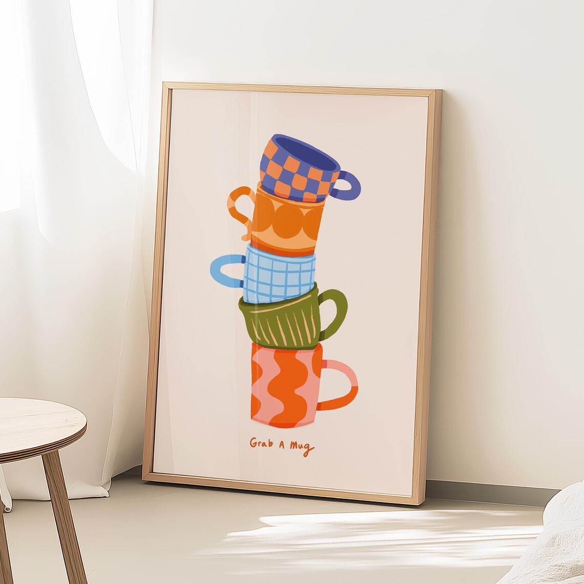Coffee Mug Kitchen Print, Cute Bar Sign Poster