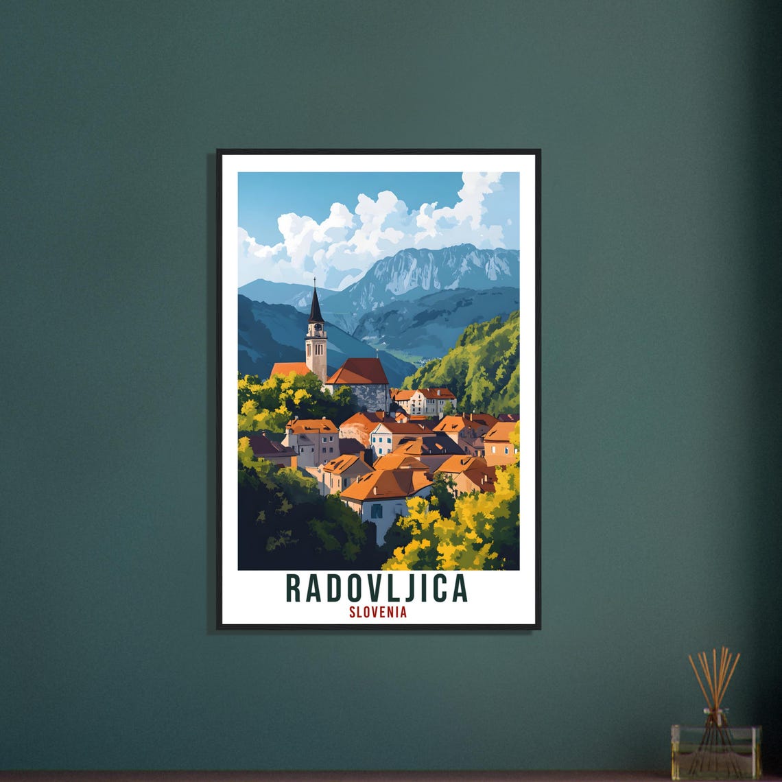 Radovljica Travel Print Slovenia Decor Radovljica Wall Art Gift Wall Hanging Art Lover Slovenia Artwork Travel Poster Slovenia Travel Art - Image 3