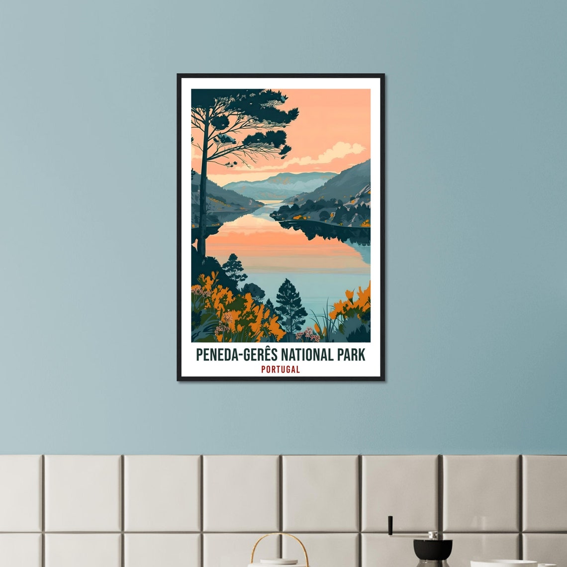Peneda Gers National Park Travel Print Portugal Wall Art Wall Hanging Home Dcor Peneda Gers Portugal Artwork Gift Portugal Travel Poster - Image 2