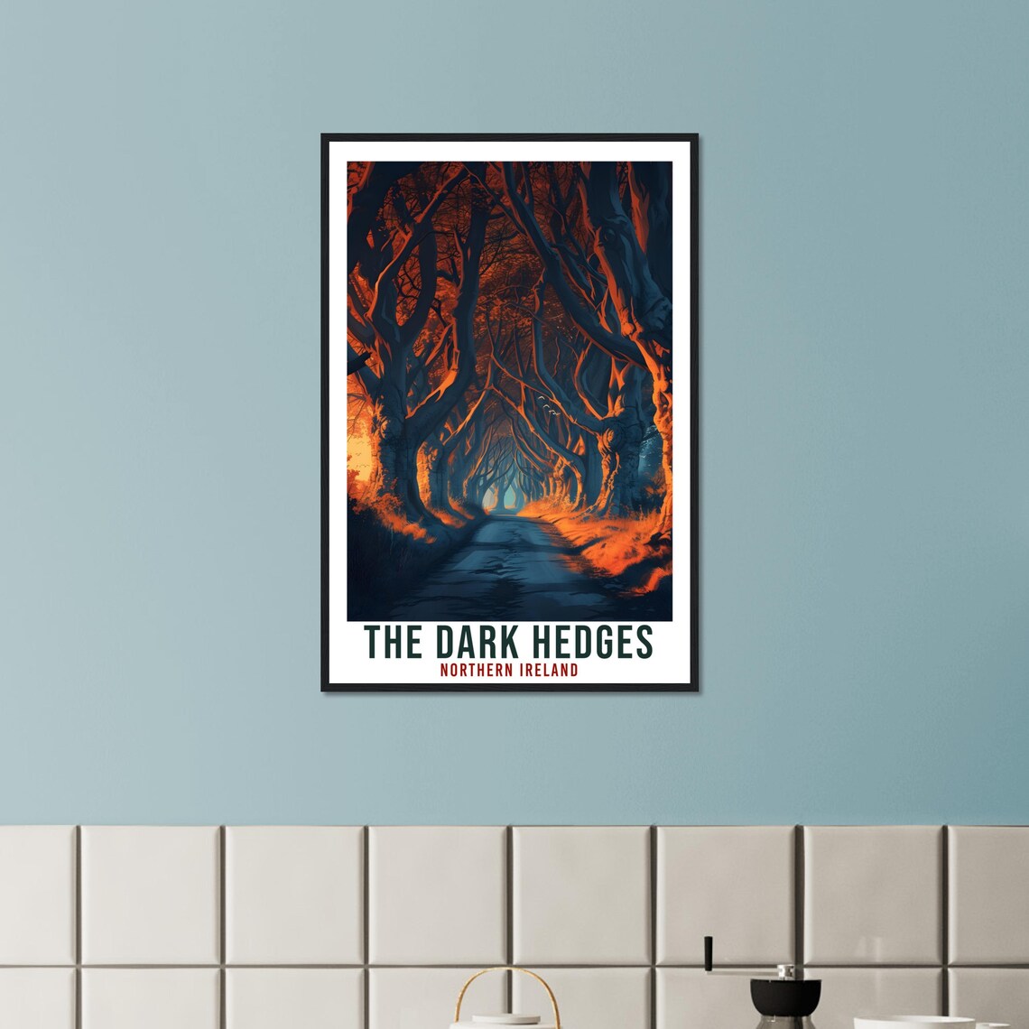The Dark Hedges Northern Ireland Tree Tunnel Road Moody Art Poster - Image 3