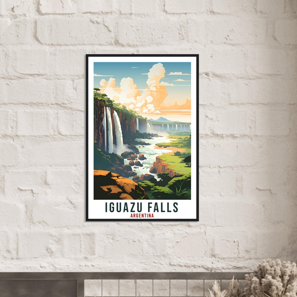 Iguazu Falls Travel Print Wall Art Iguazu Falls Argentina City Landscape Artwork Iguazu Art Gift Iguazu Travel Poster Argentinian Art Lovers - Image 4