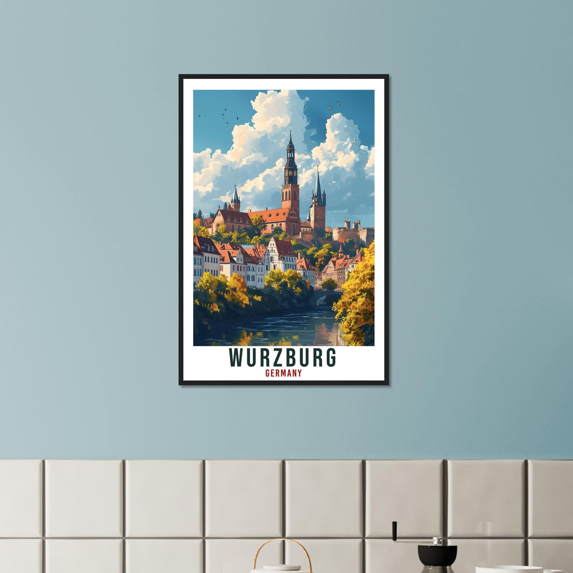 Wurzburg Travel Poster, Germany Home Decor - Image 2