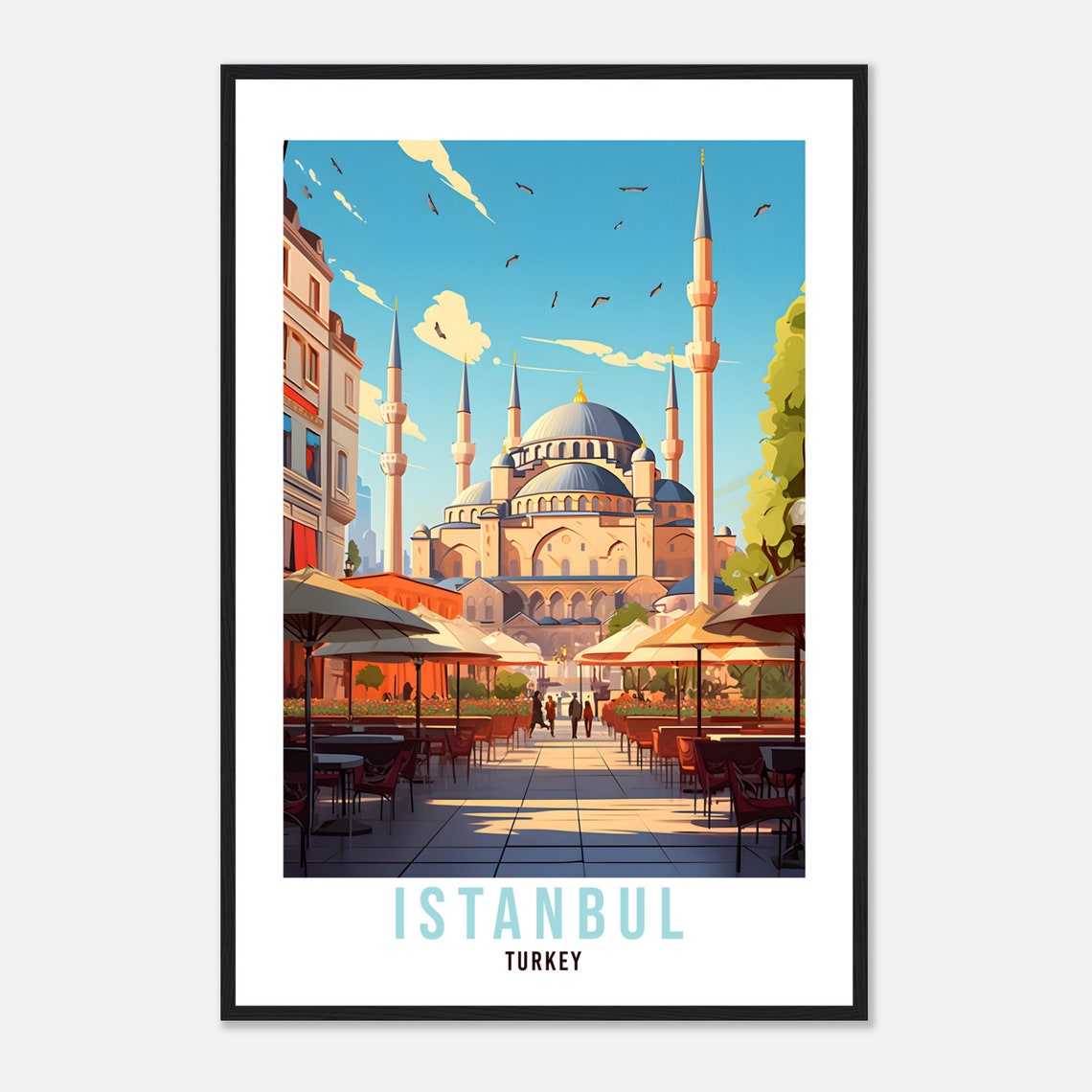 Istanbul Travel Print Wall Art Istanbul Street Wall Hanging Turkey Gift Holiday Print Vacation Art Print Istanbul Travel Gift Travel Poster - Image 4