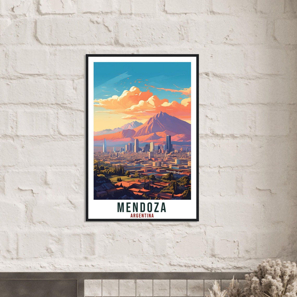 Mendoza Travel Print Wall Art Mendoza Argentina City Landscape Artwork Mendoza Art Gifts Mendoza Travel Poster Argentinian Art Lovers Gift - Image 2