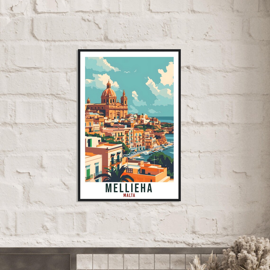 Mellieha Travel Poster, Malta Wall Art Print - Image 3