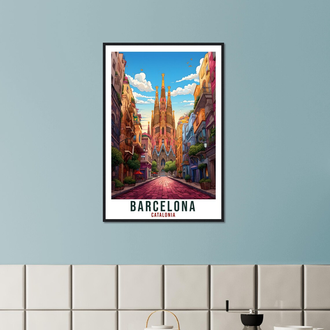 Barcelona Travel Print Spain Gift Poster - Image 2