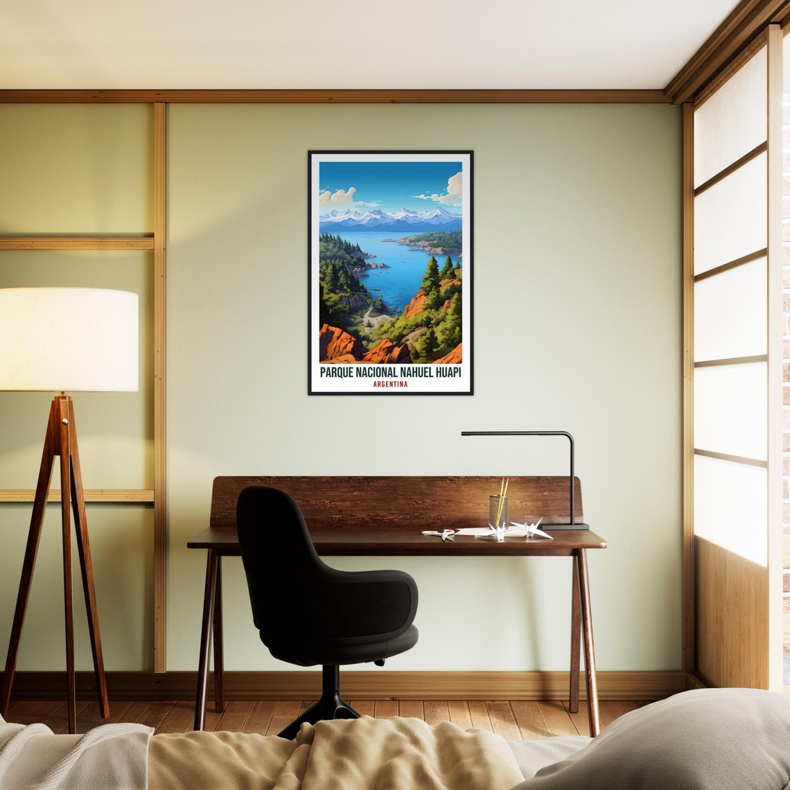 Nahuel Huapi National Park Argentina Lake Mountains Travel Poster - Image 2