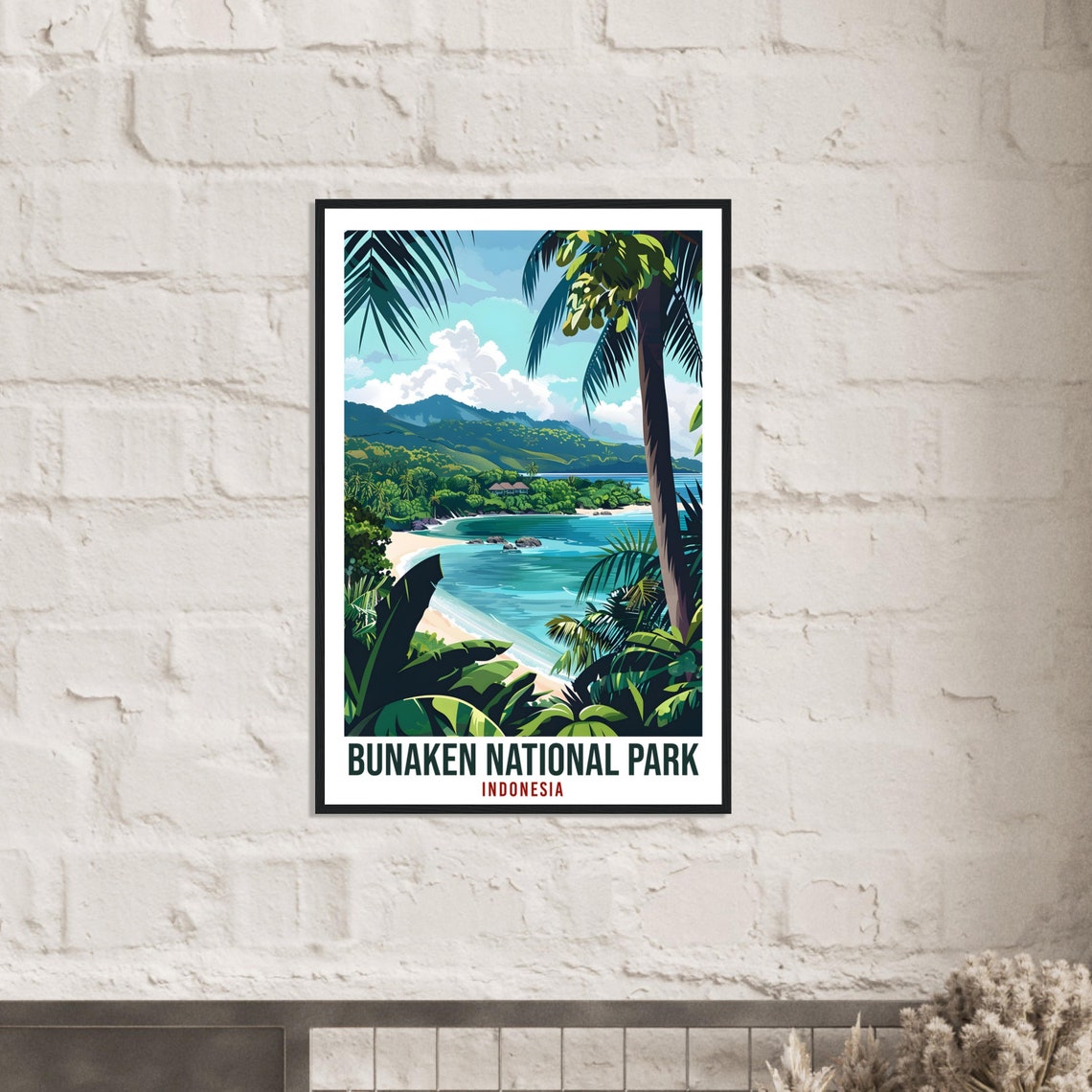 Bunaken National Park Travel Print Wall Art Wall Hanging Home Dcor Bunaken Park Landmark Artwork Travel Art Lover Indonesia Travel Poster - Image 3