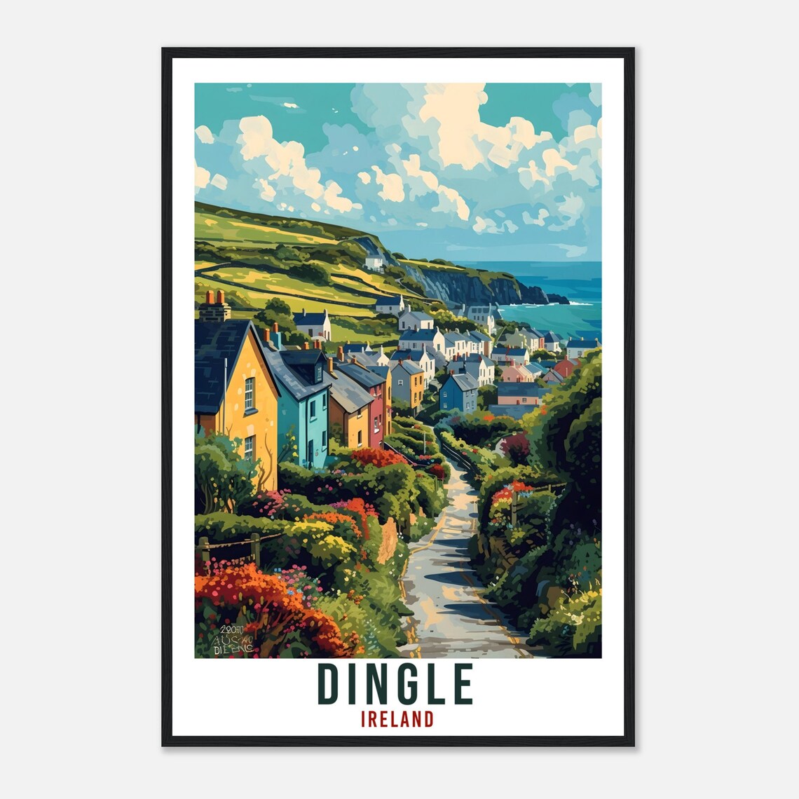 Dingle Travel Poster, Ireland Town Wall Art - Image 4