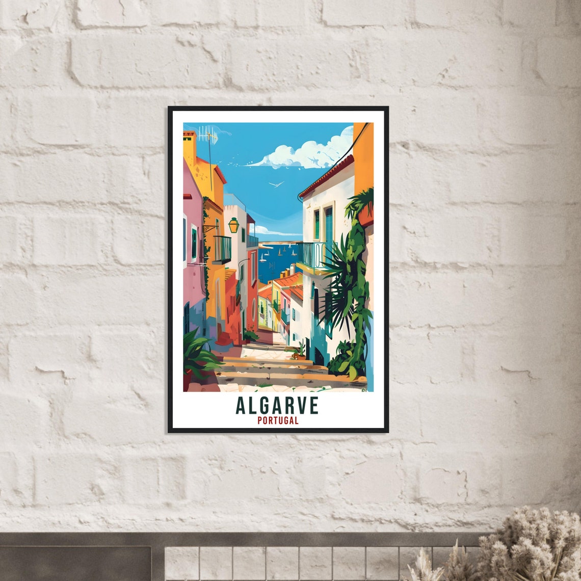 Algarve Travel Print Home Decoration Wall Art Gift Algarve Wall Hanging Art Lover Portugal Artwork Algarve Portugal Travel Poster Print - Image 3