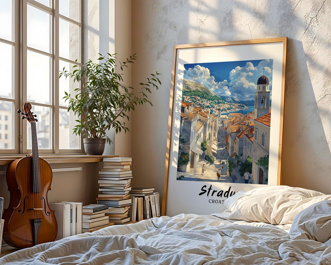Stradun Travel Poster, Croatia Wedding Gift - Image 3