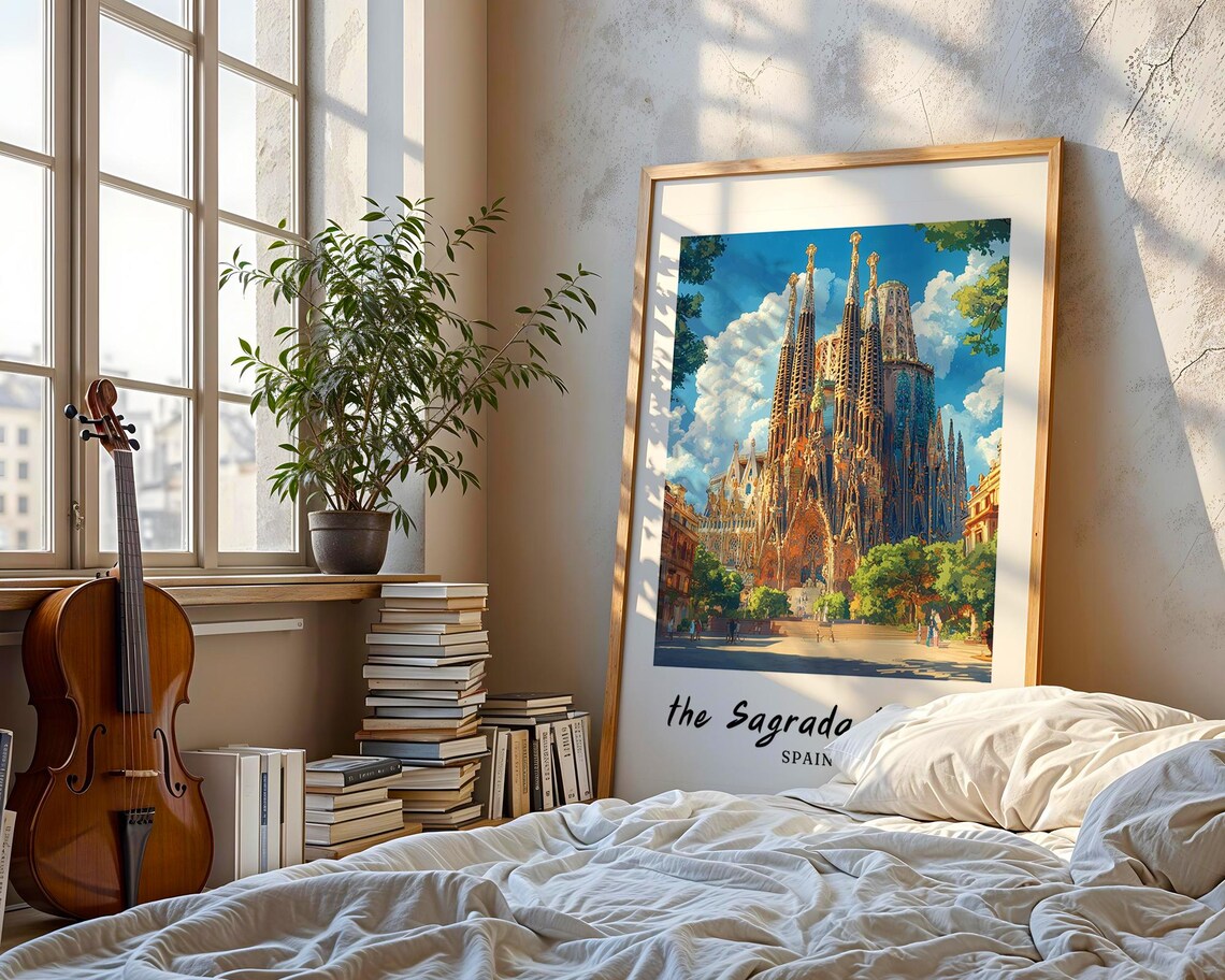 Sagrada Familia Spain, Minimalist Travel Poster - Image 3