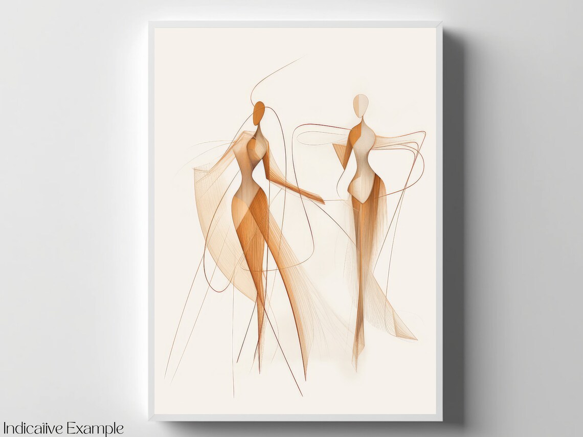 Minimalist Line Art Neutral Beige Print Earth Tones Beige Poster Abstract Line Drawing Modern Abstract Art Boho - Image 4