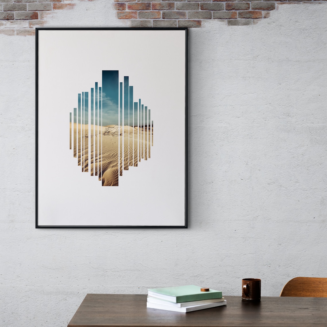 Desert Poster Abstract Minimalist Poster Angular Shape Desert Picture As Poster The Desert Calls Minimalist Design - Image 2