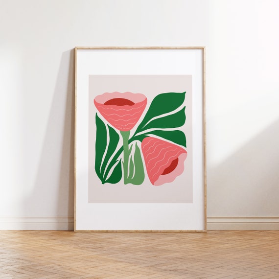 Jungle Flora Tropical Botanical Floral Art Poster
