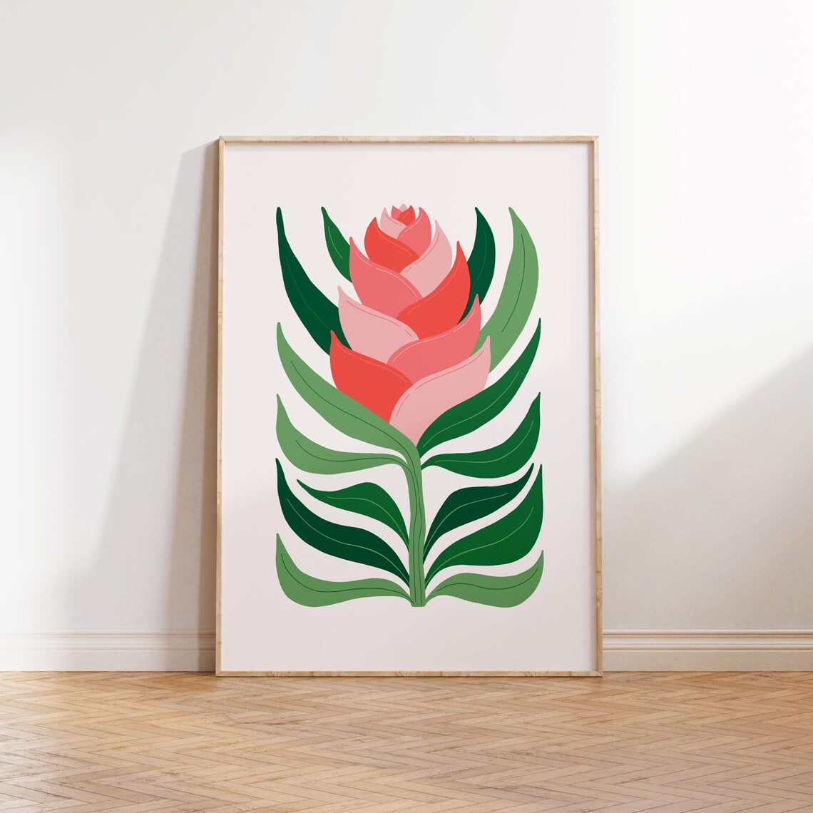 Jungle Flora Tropical Botanical Flowers Poster Print