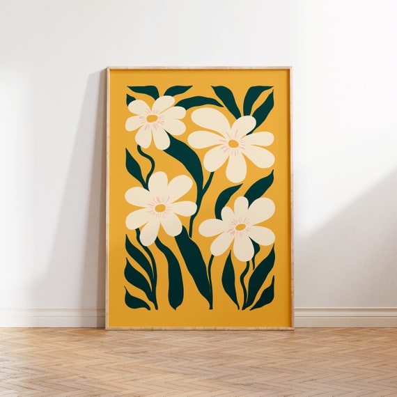 Eclectic Flowers Colorful Abstract Art Poster