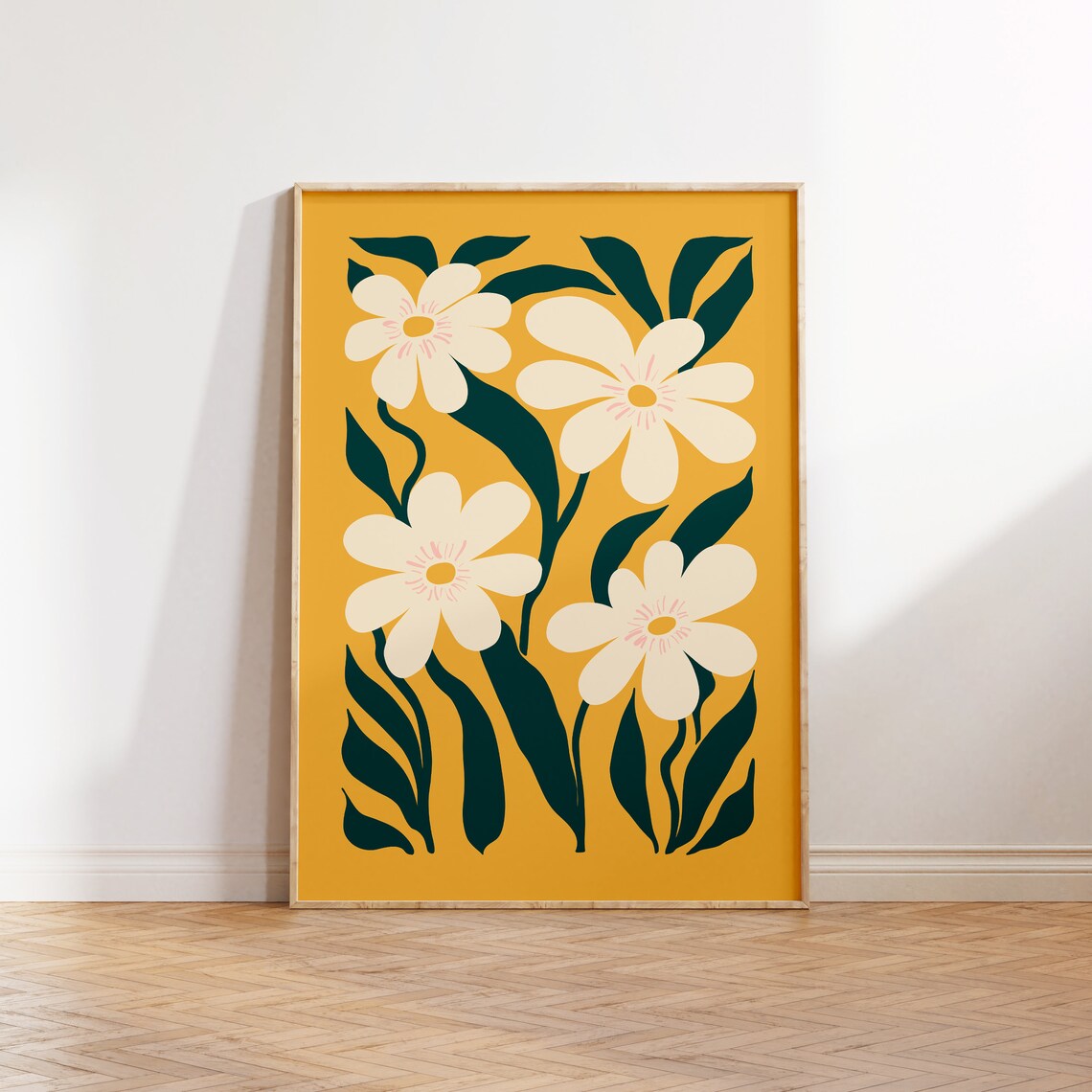 Eclectic Flowers Colorful Abstract Art Poster