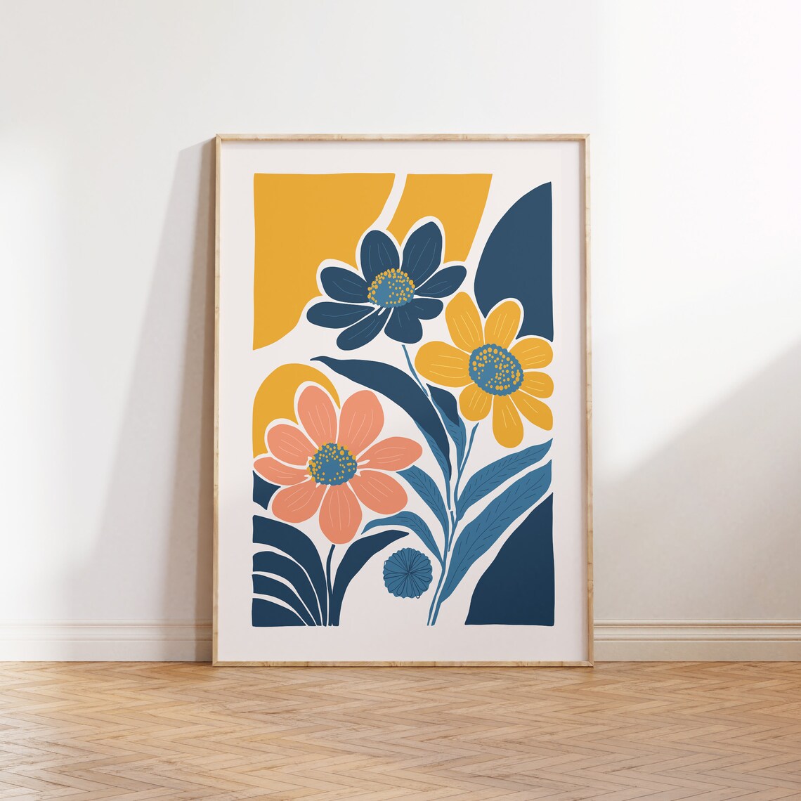 Eclectic Flowers Colorful Botanical Art Print