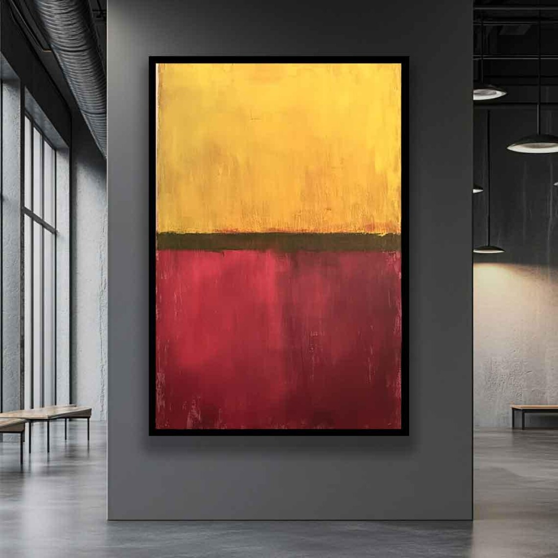 Mark Rothko Yellow Red Abstract Art Print - Image 2