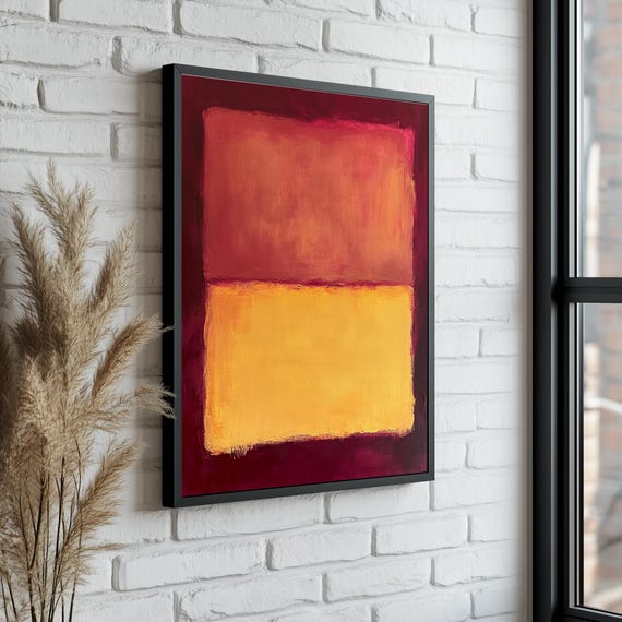 Mark Rothko Red And Yellow Mark Rothko Reproduction Abstract Wall Art Modern Art Expressionism Painting Museum Art Rothko Poster