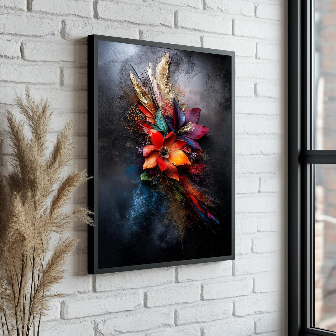 Colorful Flowers Botanical Wall Art, Modern Poster - Image 5