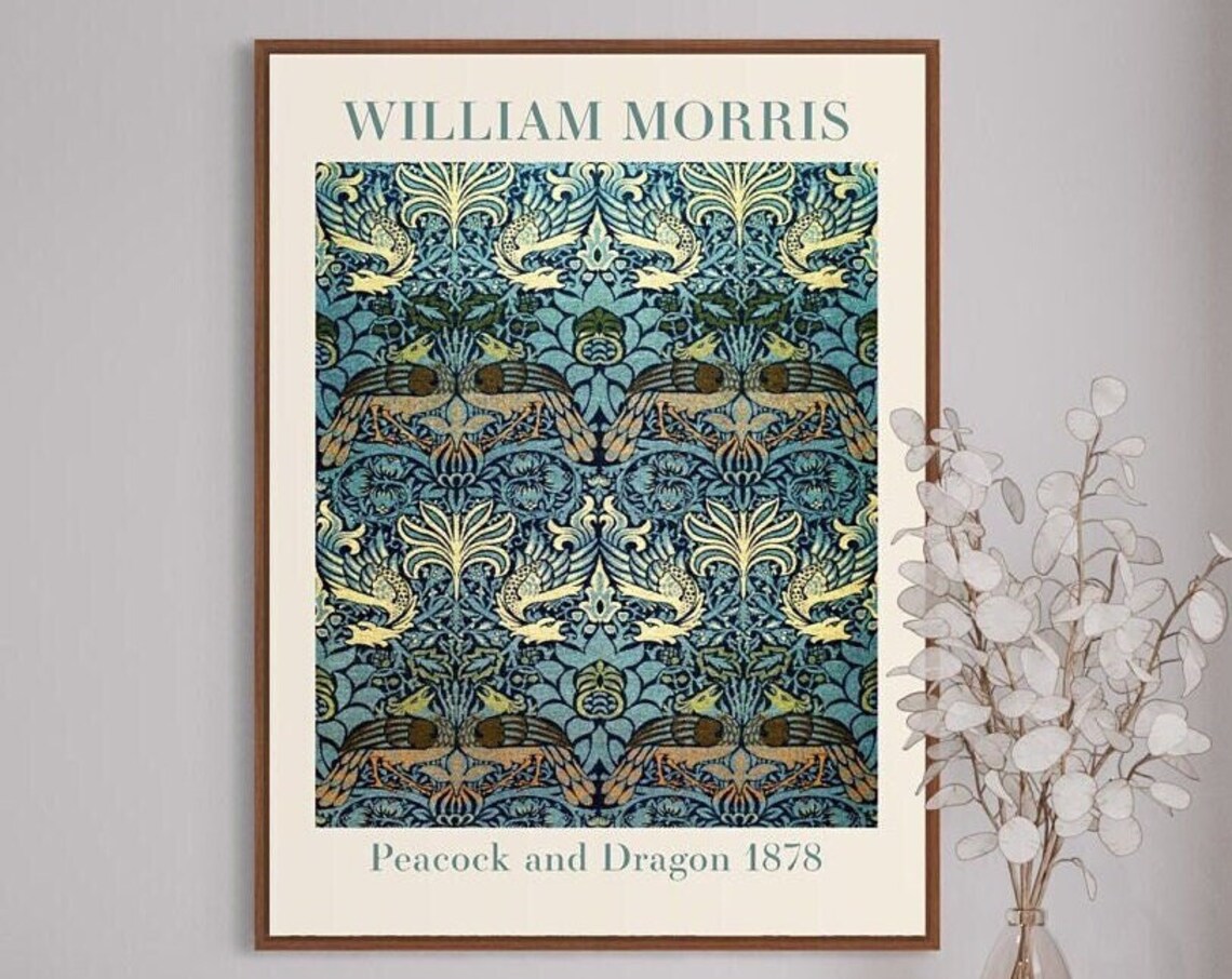 William Morris Peacock And Dragon, Botanical Art Print - Image 3