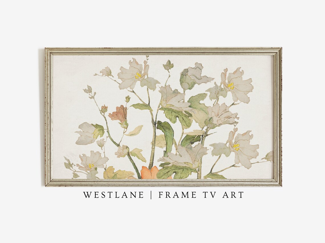 Neutral Wildflower Watercolor Botanical Floral Painting Wall Art - Image 3