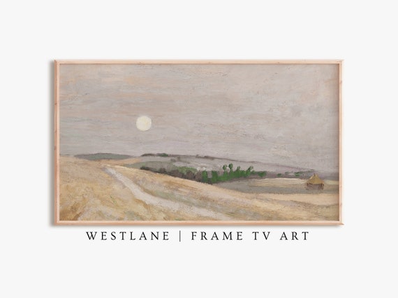 Landscape Painting Frame Tv Art Neutral Vintage Art Tv201