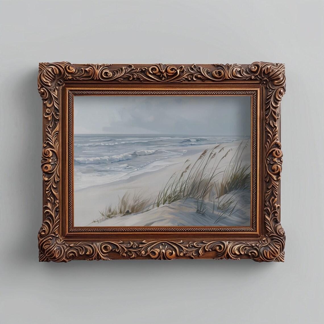 Beachside Coast Landscape Oil Painting Art Print - Image 5