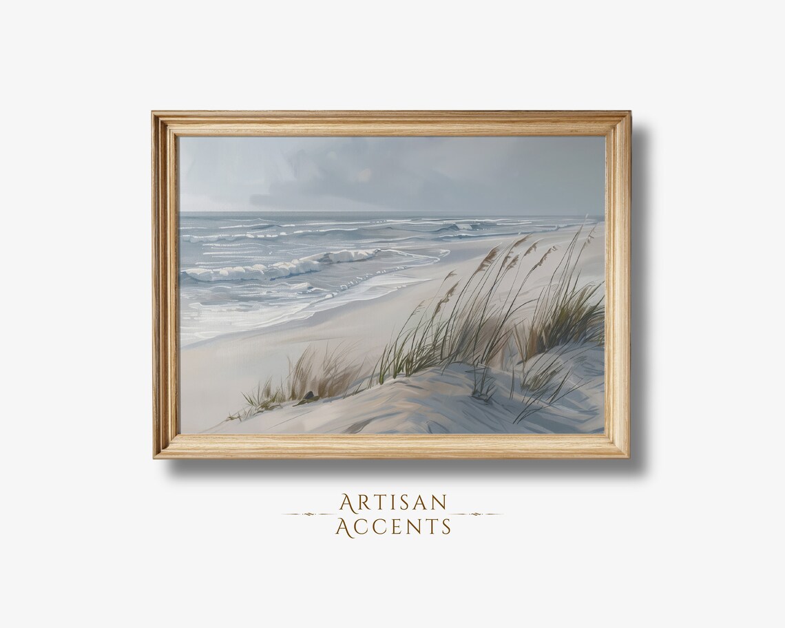 Beachside Coast Landscape Oil Painting Art Print