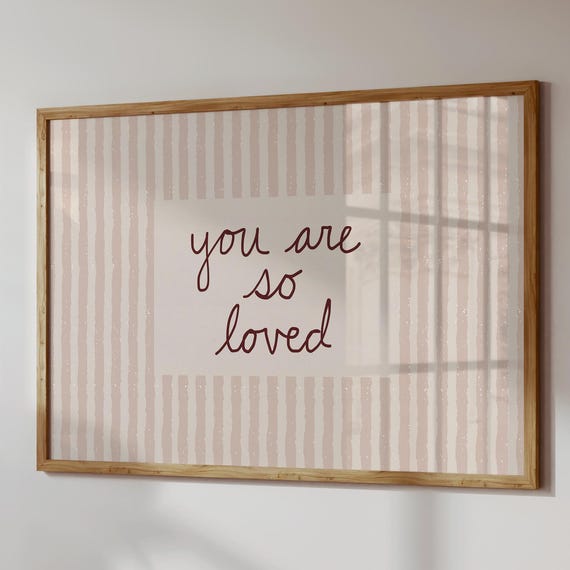 You Are So Loved Print, Girl Nursery Decor