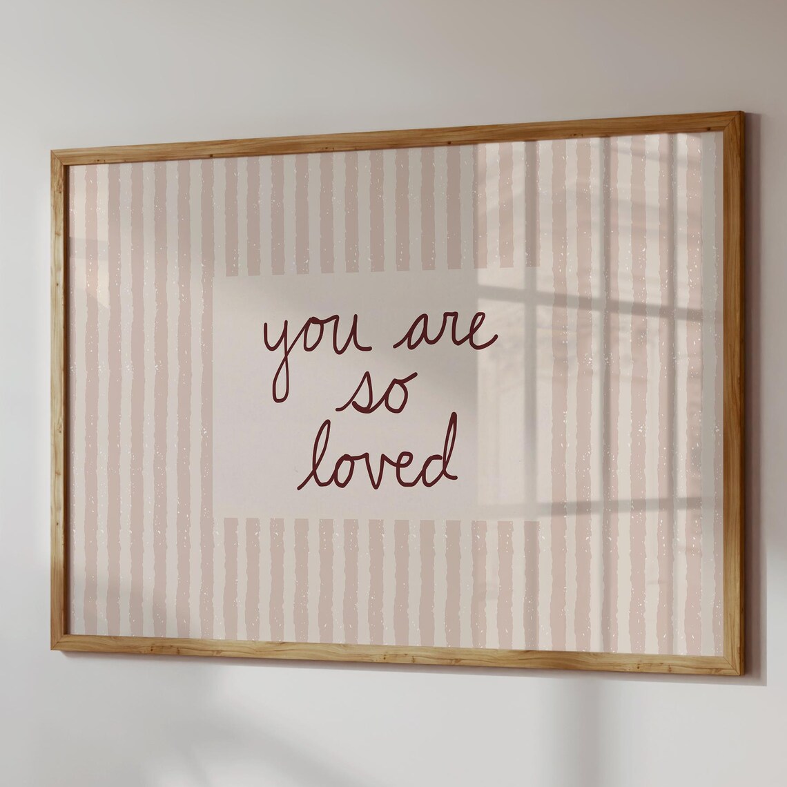 You Are So Loved Print, Girl Nursery Decor